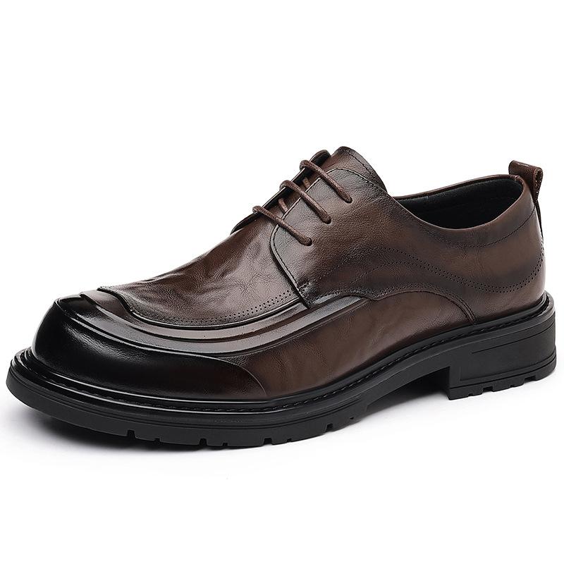 Men Made of Genuine Leather with A Soft Sole and A Top Layer of Cowhide Trendy Brand High-end Wear-resistant Anti Slip Business Leather Shoes