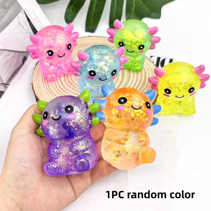 

Axolotl Stress Balls Squishy Tactile Fidgeting Toys Stress Ease Malt Sugar Sphere Cute Animal Squeeze Toys For Kids Birthday Gift