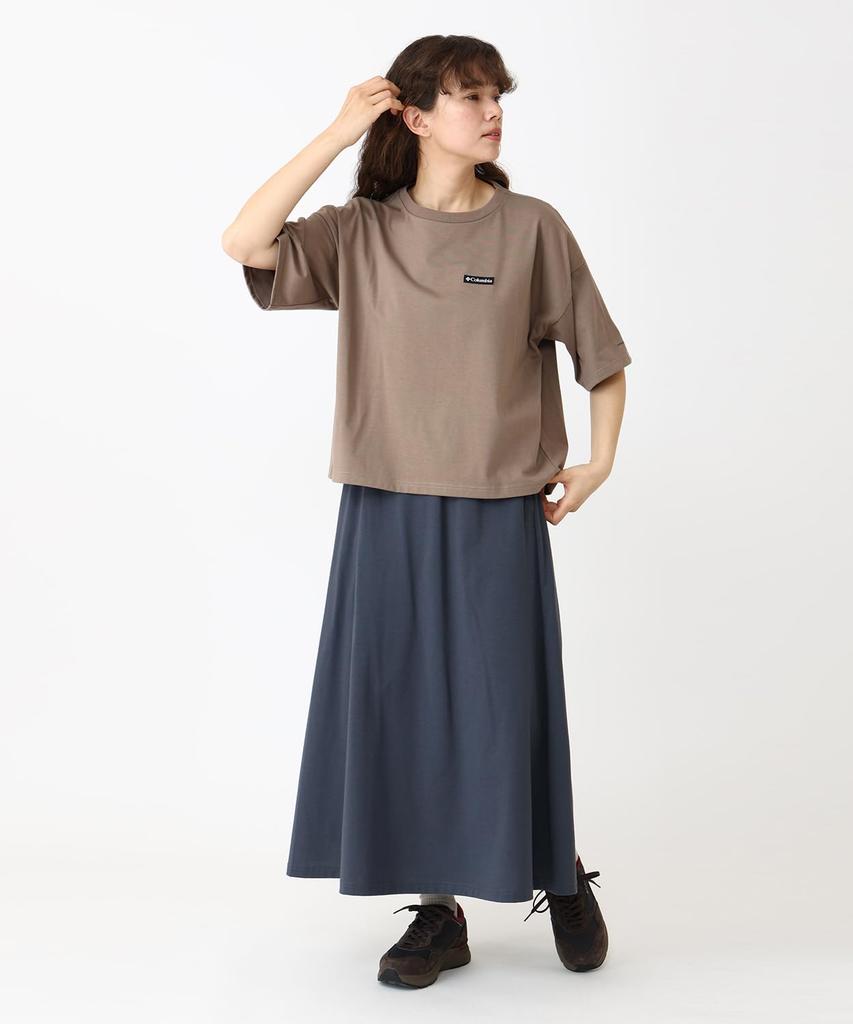 Columbia Mercer Street Short Sleeve Cropped Size Flax Women's T-Shirt, XL,