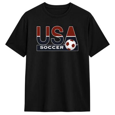 USA Soccer Men's T Shirts Novelty Tees Short Sleeve O Neck T-Shirt Cotton Plus Size Clothes