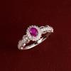 S925 Silver Pink Moissanite Ring - Simple & Versatile European Style