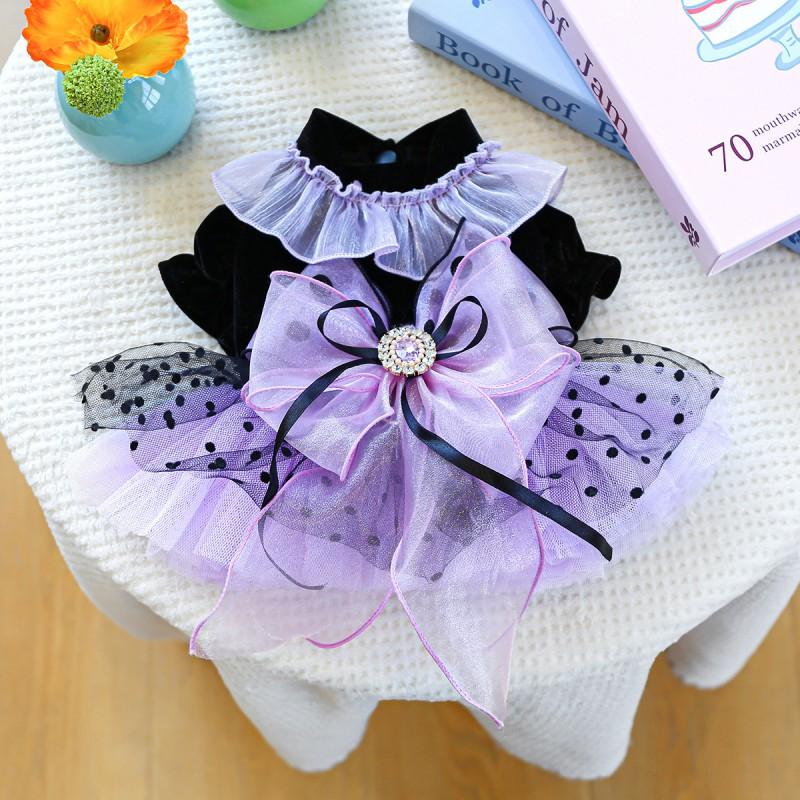 PETCIRCLE Halloween Pet Dress Dogs Cats - Pumpkin Ghost Pirate Witch Wedding Skirt