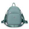 Women's Solid Color Backpack Lightweight Student Schoolbag Multifunctional Crossbody Shoulder Handbag