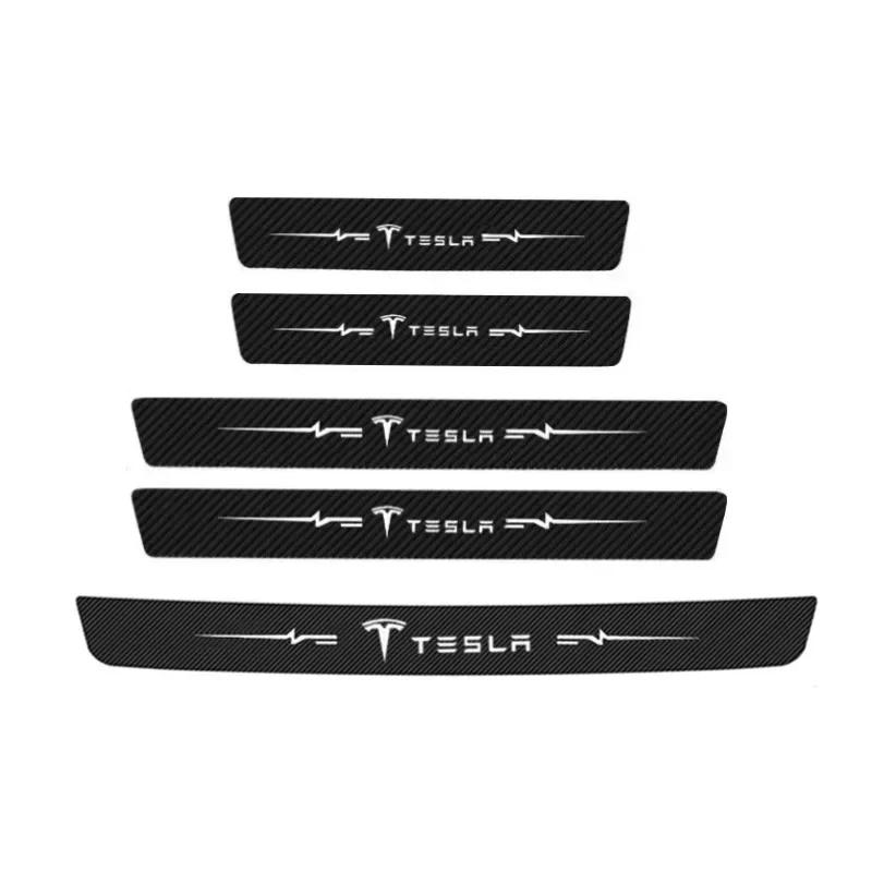 CPSSA1 Car Door Threshold Anti Scratch Tape Stickers Trunk Door Sill Protective Strip for Tesla Model 3 Y S X Roadster P75D P85D P100D
