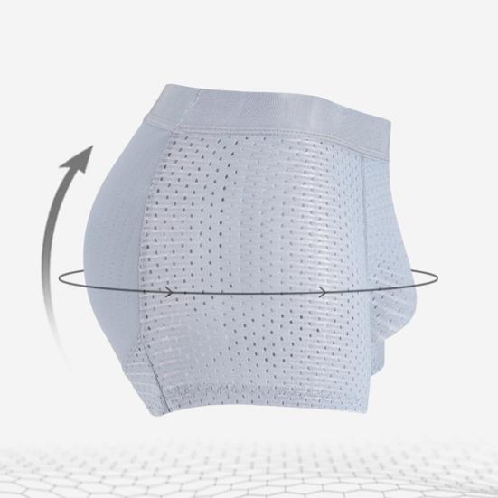 Men Butt Lift Boxer Briefs Solid Color Fake Butt Shorts Padded Hip