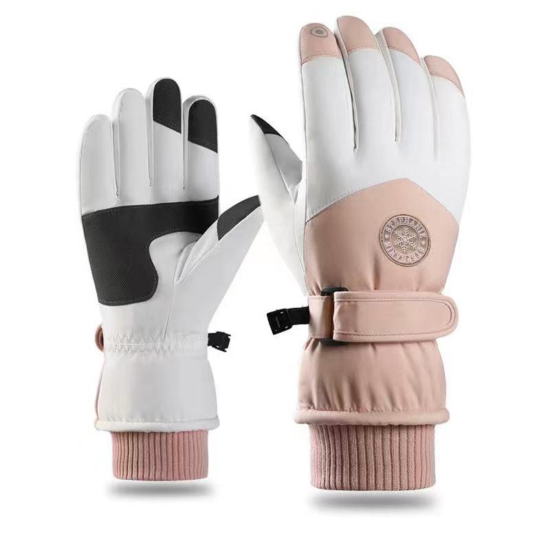 

Сенсорный экран круглая этикетка лыжные перчатки зимние уличные теплые спортивные водонепроницаемые и нескользящие начесовые утолщенные теплые перчатки One size