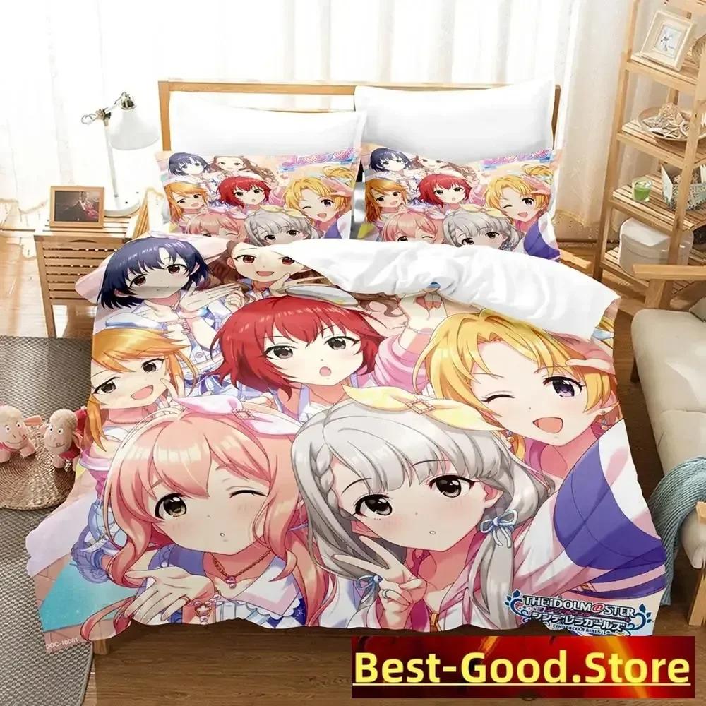 New THE iDOLM@STER Cinderella Girls Starlight Stage Bedding Set Printed Bed Set With Pillowcase Bed Duvet Cover Single Double
