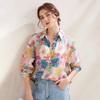 Zhaojun Women's Floral Ramie Long Sleeve Resort Blouse