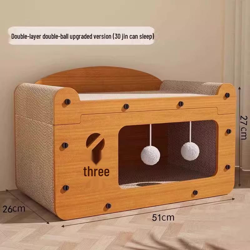 Langlebige Kratzmatte und Bett für Katzen - Ganzjahres-Kratzschutz für Sofa und Spielzeug