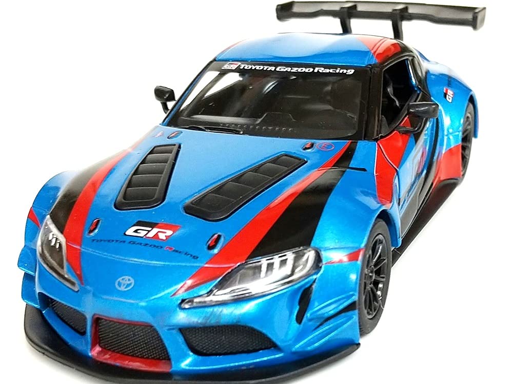 Kinsmart Toyota GR Supra Racing Concept Scale Diecast Model Car Blue 1/36 (pull-back Car) /