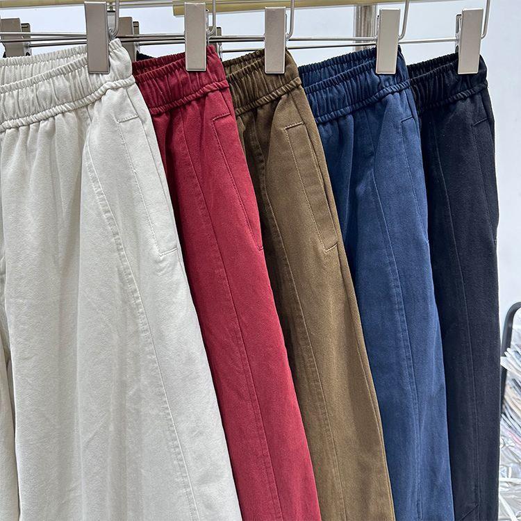 Women's Elastic Waist Straight-Leg Slimming Casual Pants