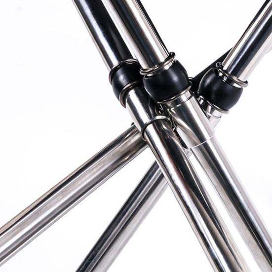 Folding Stool 4-legged with Storage Bag Mini Durable Stainless Steel Fishing Chair