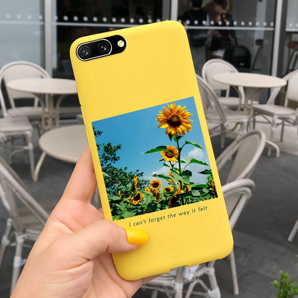 Pretty Girl Sunflower Case For Huawei Honor 10 Phone Case Soft Silicone TPU Back Cover For Honor 10 COL-L29 L19 Funda Honor10