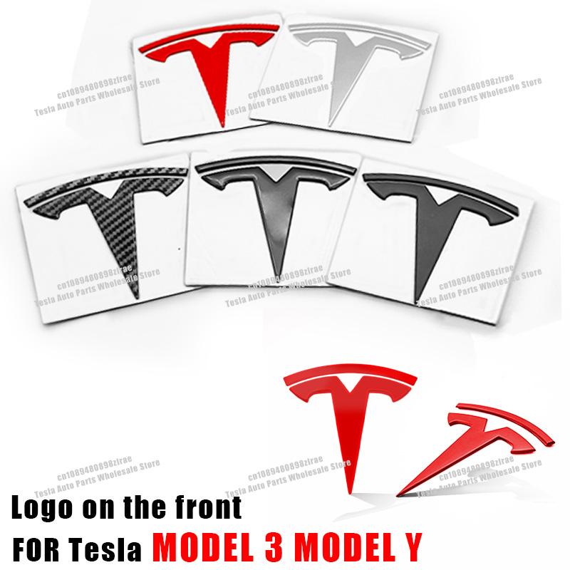 Car Badge Hood Front Grille Rear Trunk Decoration Sticker Accessories Tesla Model 3 Model Y Cybertruck Roadster SpaceX
