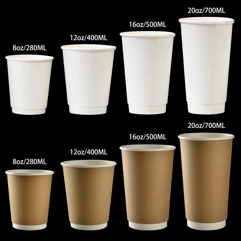 Morona Kraft Paper Double-Layer Insulated Coffee & Milk Tea Cups