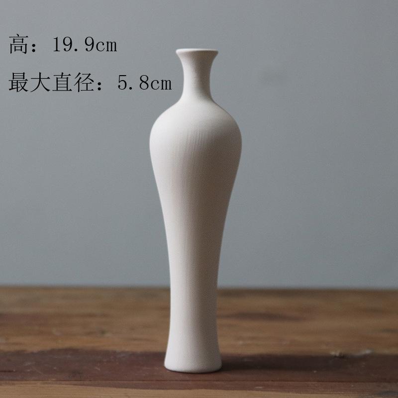 Unglazed Ceramic Vase Nordic Minimalist, Creative DIY Pottery for Home Decor, White Bisque Flower Holder Photo Prop