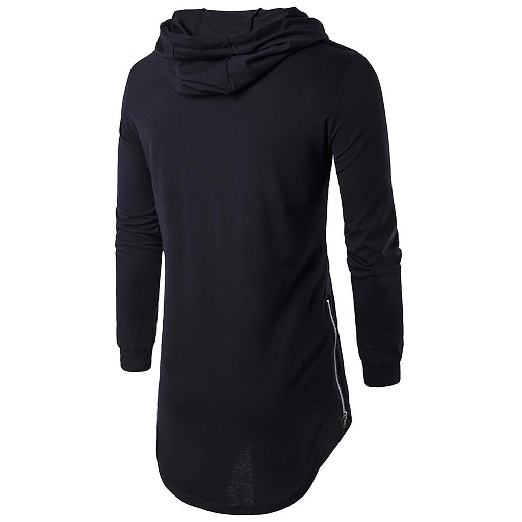 Men's Hip Hop Long Sleeved Color Hooded Personalized Street Sweater Bottomed Shirt