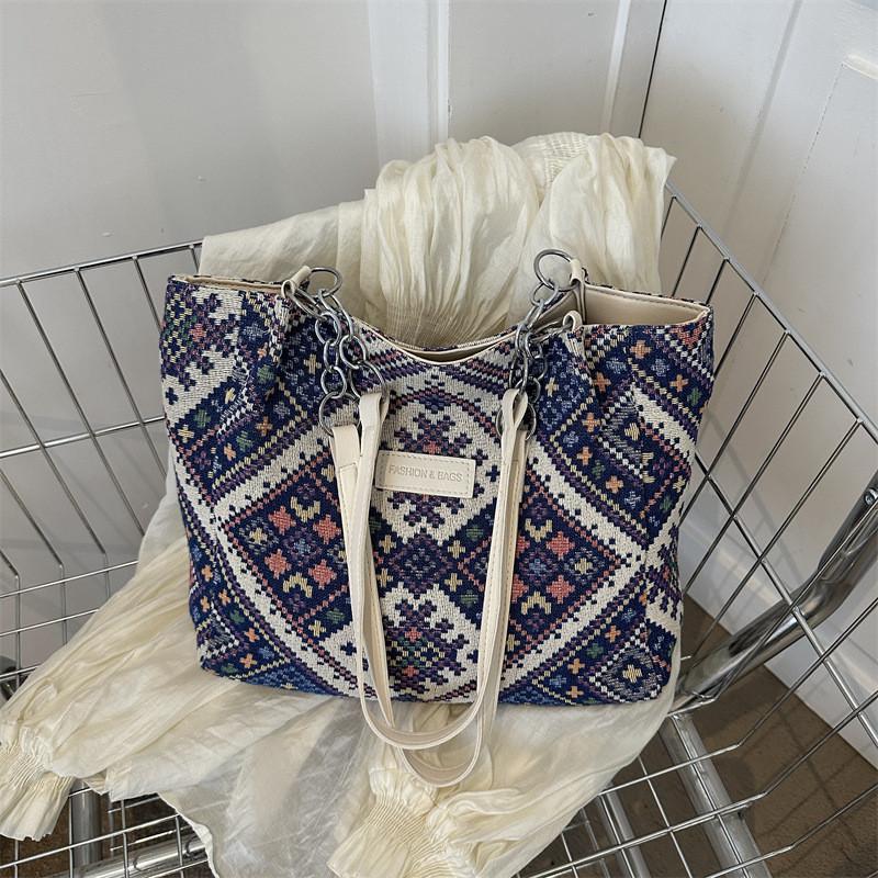 Fashionable Urban Canvas Tote Bag For Women 2023 Large Capacity Shoulder Bag