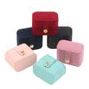 6.3*3.6*4.5cm Jewelry Storage Bag Travel Simple Leather Velvet Ring Necklace Earrings Storage Box Organizer Display Gift Box