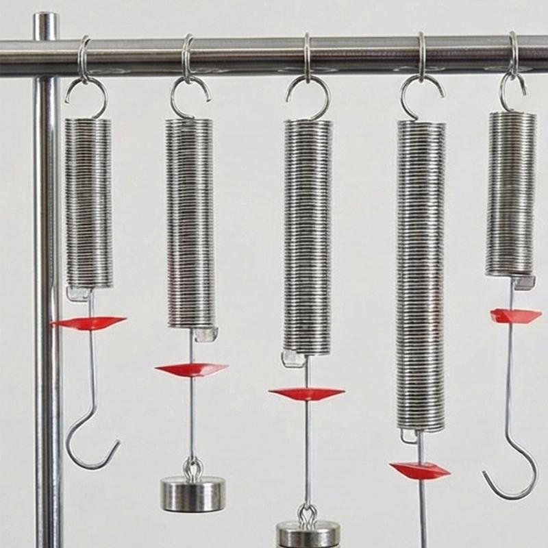 5Pcs Educational Springs for Mechanics Experiments Portable Metal Helical Springs Assorted Size for Environments Science