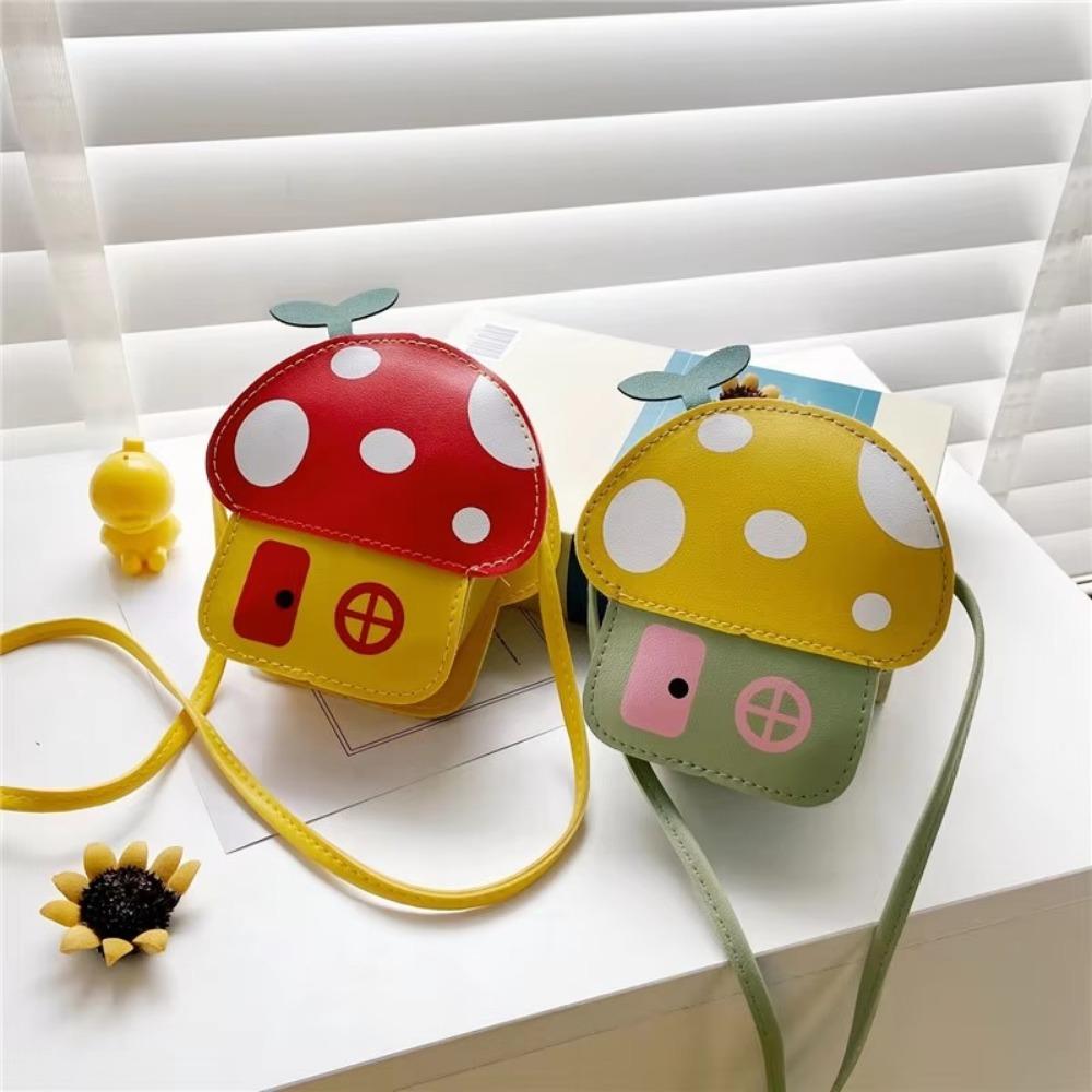 

PU Messenger Bag Kids Princess Shoulder Bag Cute Coin Purse For Baby Girls жовтий