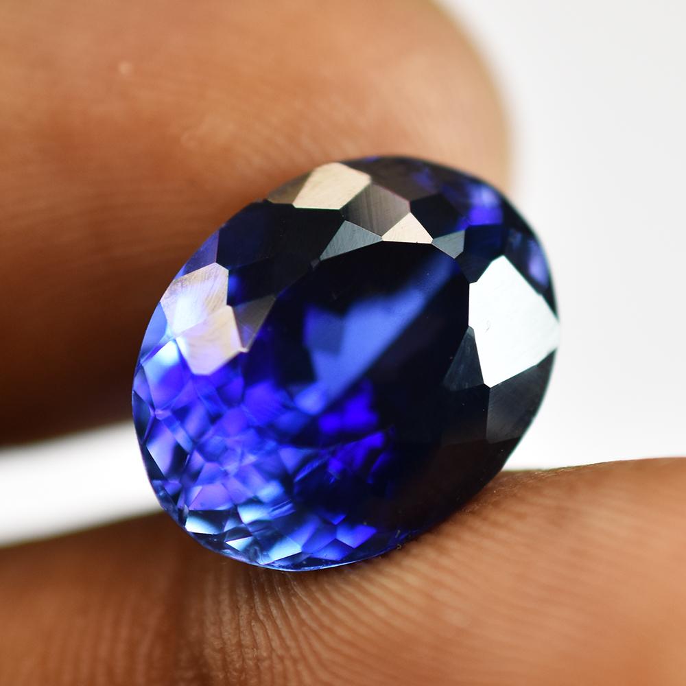 10.8 Ct Natural Oval BLUE Brilliant Cut   TANZANITE Loose Gemstone