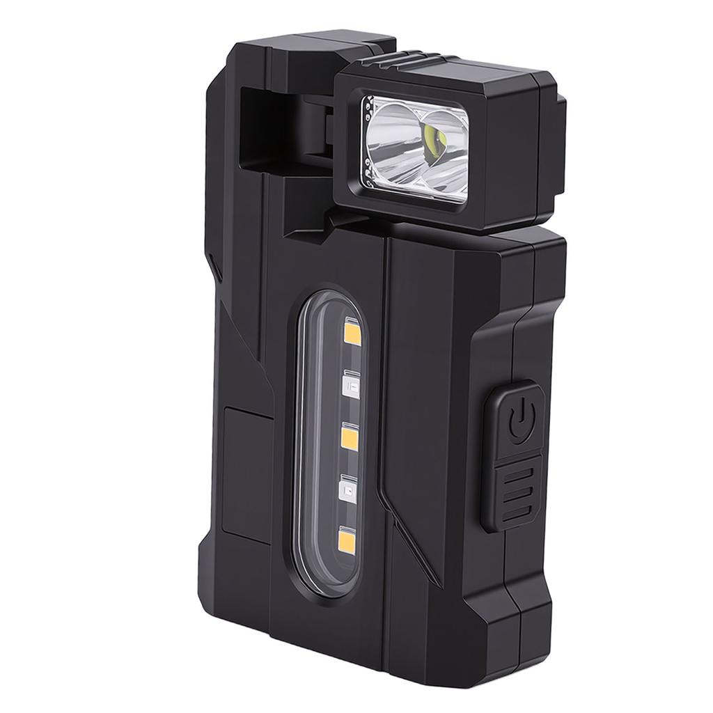 Pocket Flashlight 180 Deg Rotating Head Magnetic Rechargeable Mini Flashlight Work Light with Digital Display for