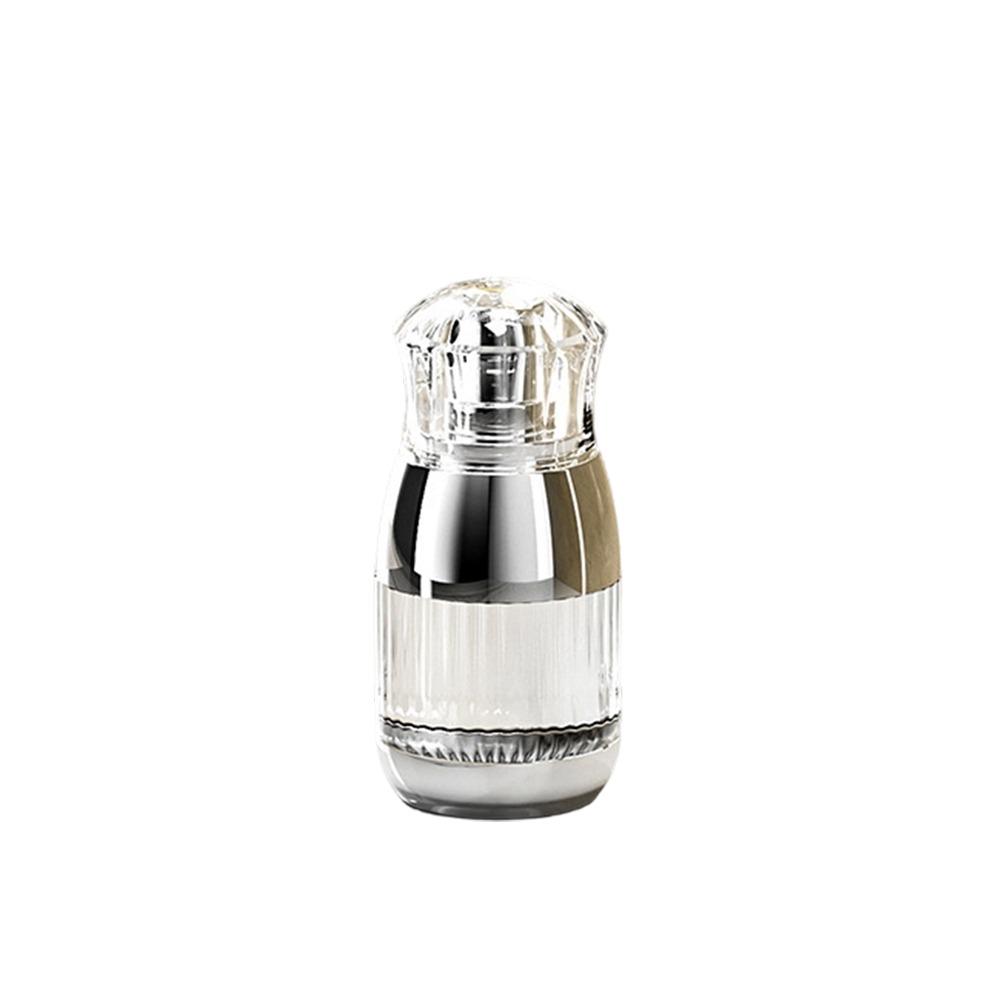 Refillable Spray Bottle 30ml/60ml/90ml Dispenser Bottle Vacuum Refill Bottle  Bussness Trip Silver-30ml
