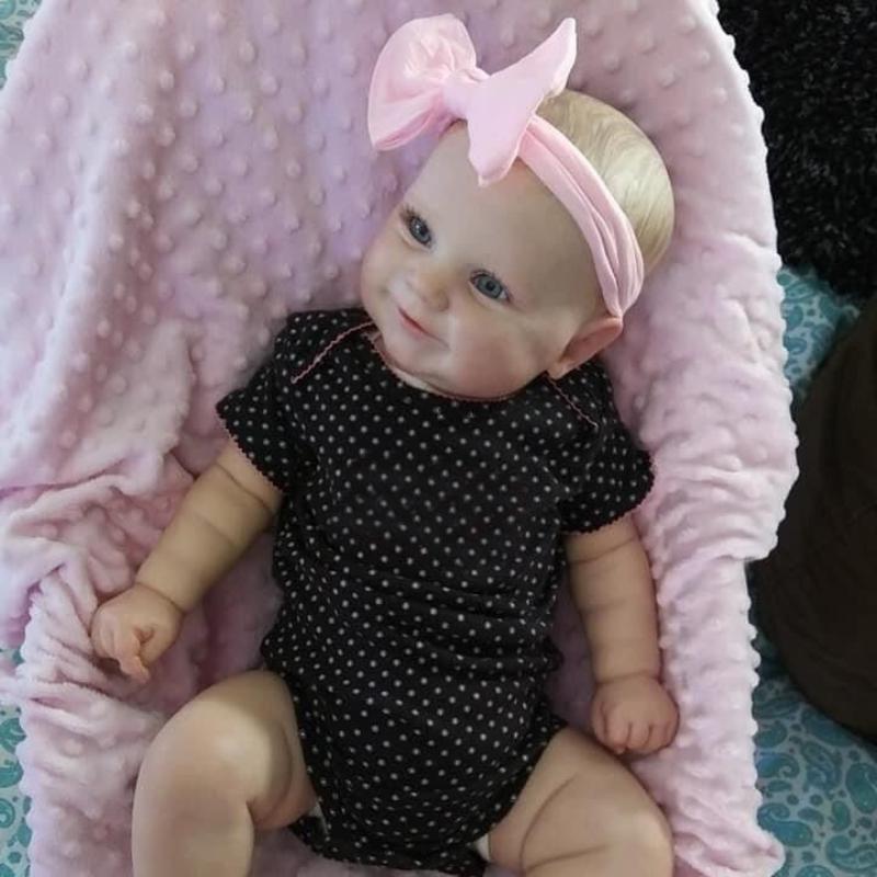 50/60 cm Reborn baby småbarn jente dukke Maddie naturtro 3D malt hud Nyfødte dukker for barn Lekekamerat Leketøy Barn tidlig utdanning babydukker