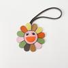 Sunflower Heronsbill Keychain Pendant For Women Backpack Bag Charm  Genuine Leather Charm