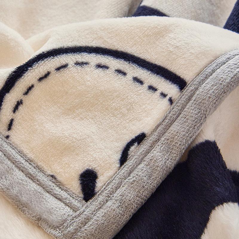 Thick Blanket New Printed Autumn Winter Warm Flannel Bed Sheet Coral Fleece Throw Blanket