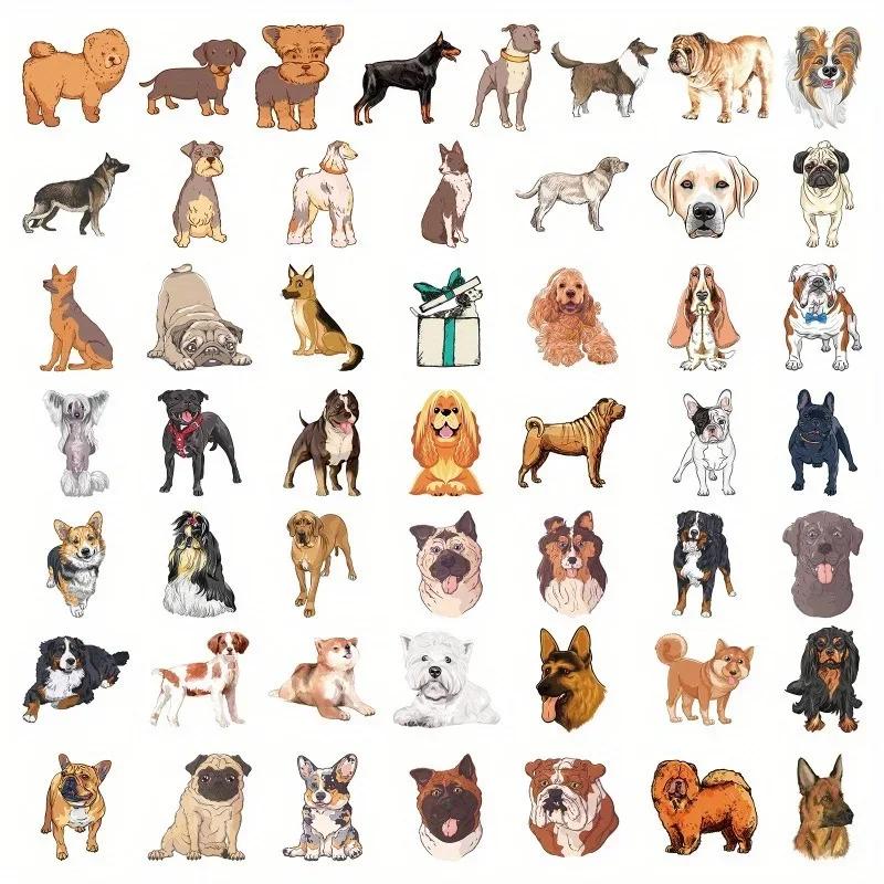 100pcs/50pcs Cute Dog Stickers Adorable Puppy Decals for Laptops Water Bottles and DIY Crafts Perfect for Pet Lover and Children
