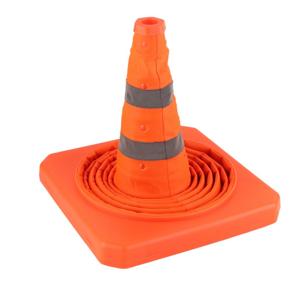 Collapsible Traffic Safety Cone 70x29x29cm Foldable Reflective Safety Road Parking Cone