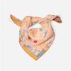 Twill Silk Scarf Woman Castle Painting Square Scarves Wraps Bandana Small Hijab Silk Foulards Tie Headband Neckerchief 53CM