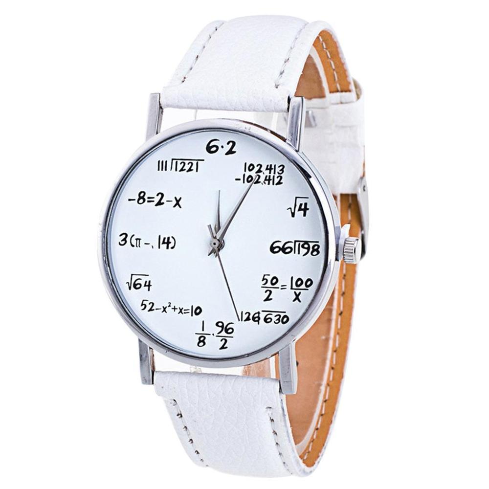 Montre Mode Femme Montres Dames Bracelet Cuir Montres à Quartz Femme Montre Formule Mathématique Reloj Mujer relogio mulher