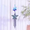 Ocean Theme Suncatchers with Conch Jellyfish Rhinestones Crystal Windchime for Garden Patios or Indoor Window Decors