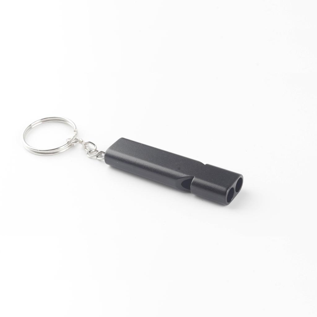 Dual-Tube Flat Aluminum Alloy Dual-Frequency Whistle, Outdoor Survival Emergency Whistle, EDC Tool for Camping Hiking Adventure