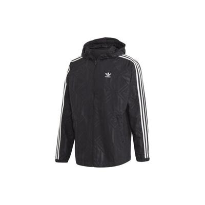Originals Felpa con Cappuccio Sportiva Casual con Logo a Strisce Trefoil e Zip Edizione Autunnale Giubbotti da Uomo Nera GD5844