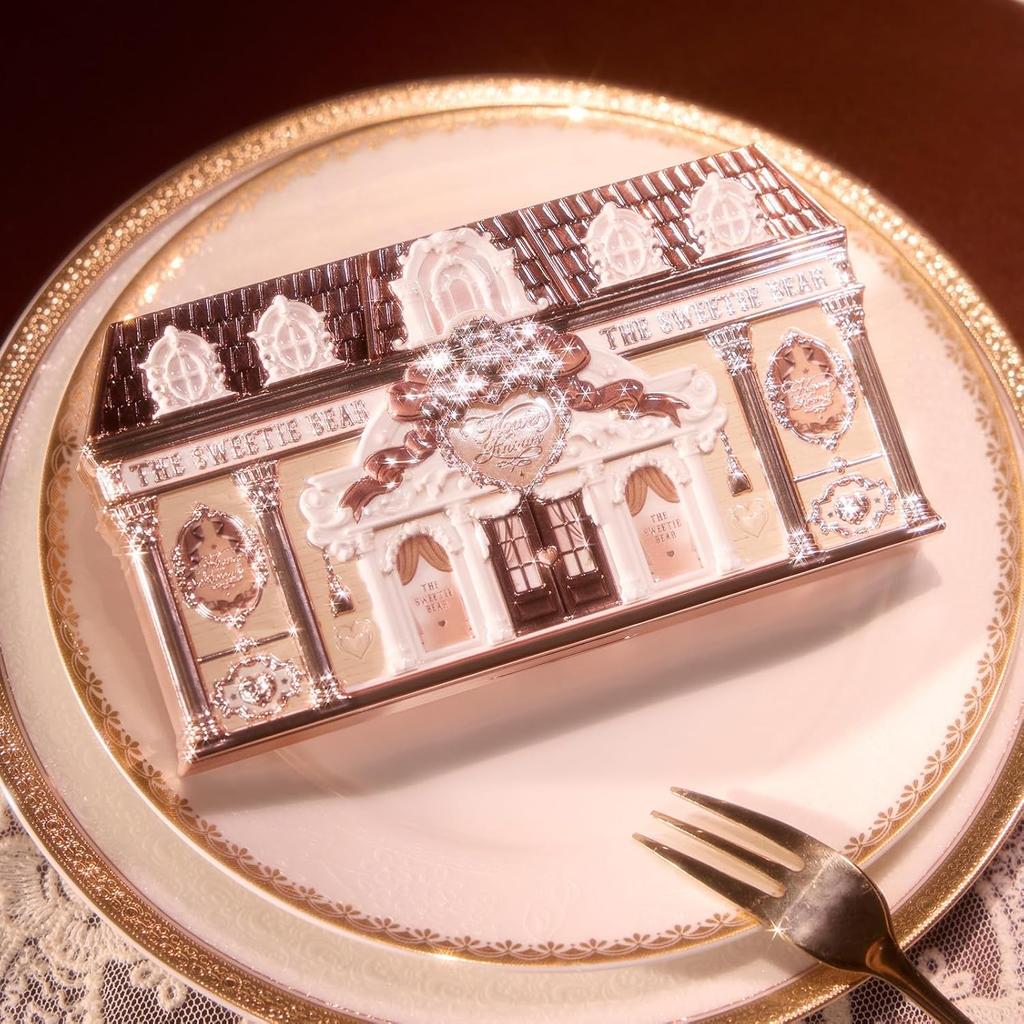 Flower Knows The Sweetie Bear Collection 6-Color Makeup Palette,Brown Eyeshadow with 4 Matte + 2 Shimmer Shades,0.23 Oz(01 Buttery Croissant)