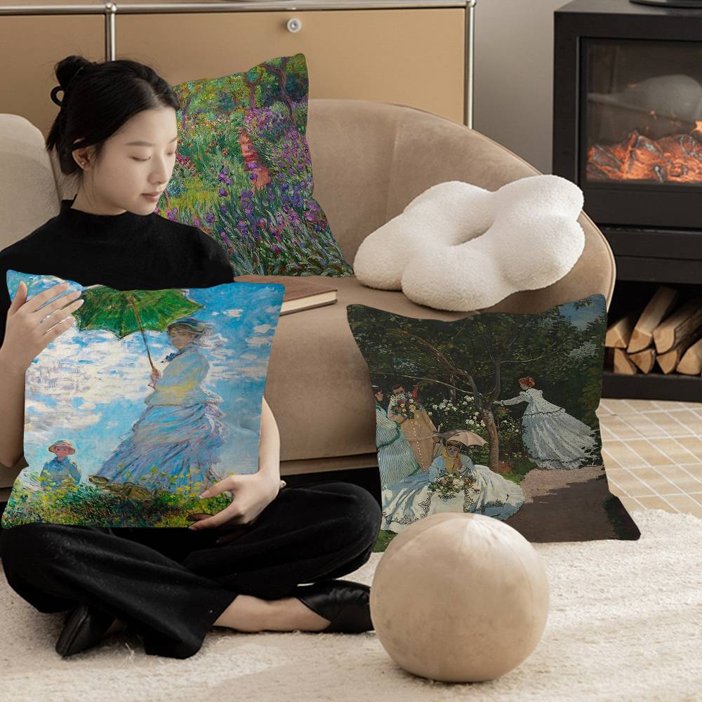 Lmpressionism Artist Cushion Cover Polyester Sofa Cushions Decorative Throw Pillows Home Decoration Pillowcover