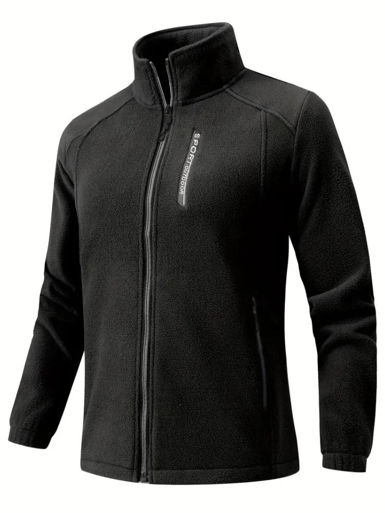 Women's Cozy Fleece-Lined Sports Jacket - Warm, Casual Zip-Up with Stand Collar for Fall/Winter