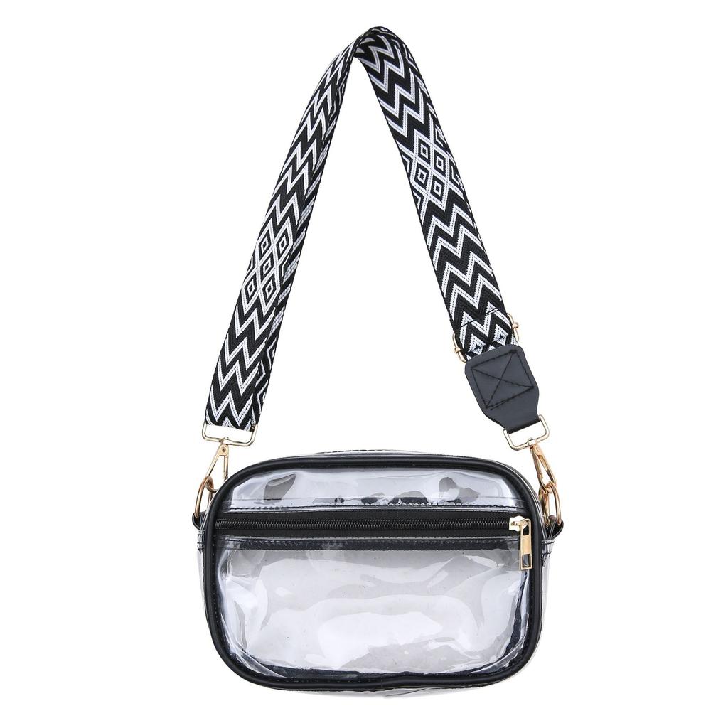 New trendy Hong Kong style transparent pvc messenger bag transparent shoulder bag beach bag messenger bag