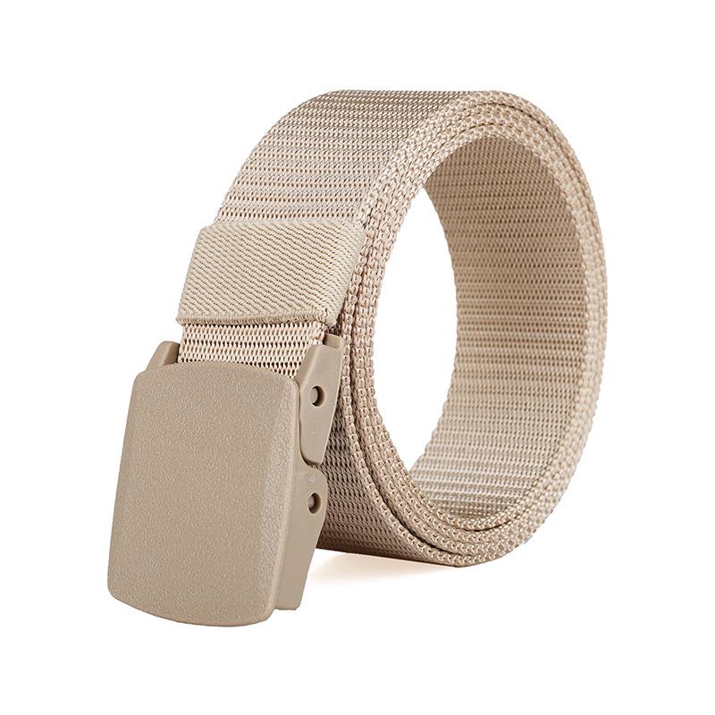 Men's Tactical Nylon Belt - Metal-Free, Military Style for Outdoor and Labor Protection