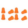 8pcs Silicone Eartips Noise Reduction Replacement Earplugs for Se846 Se535 Se215 and Inner Hole 2.0‑3.5mm Earbud Orange
