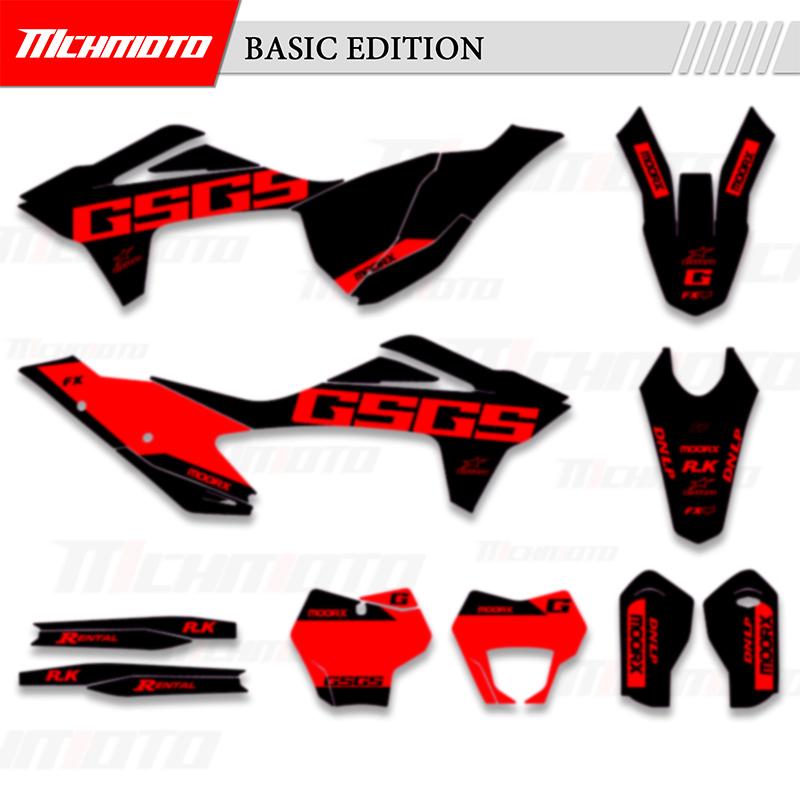 MCHMFG For Graphics Decals Sticker Kit Motorcycle Background For GASGAS GAS GAS MC EX EC 125 250 300 350 450