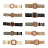 Plastic Buckle Waist Belt Aesthetic Braided Belt Decorative Waistband Wide Belt for Dress Elegant Weaving Waiststrap
