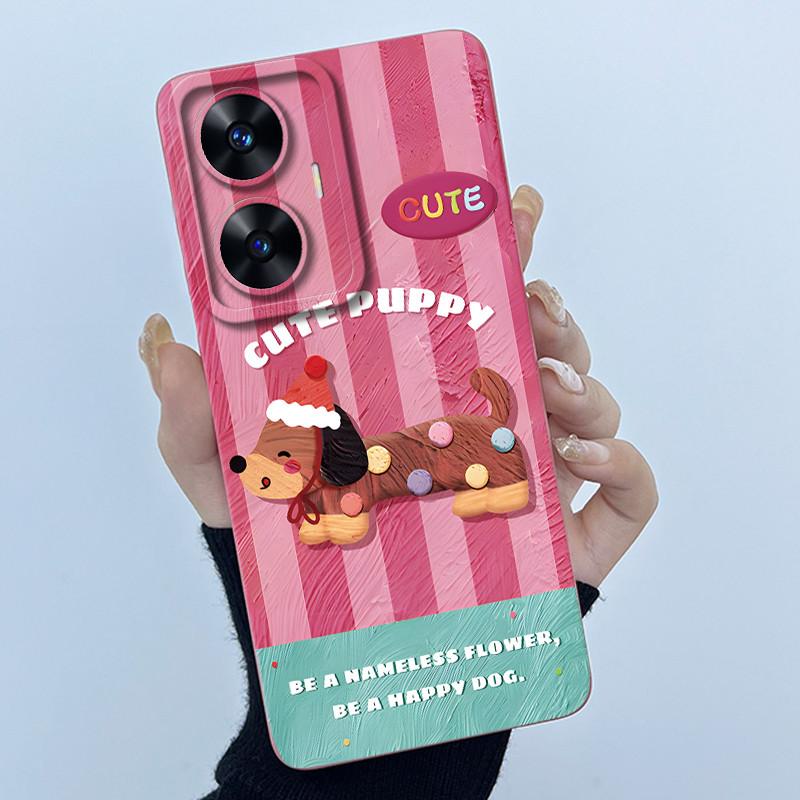 Hülle für Realme C55 NFC Realme C55 4G Narzo N55 2023 Handyhülle Süßer Panda Süße Mädchen Katzen Weiches Silikon Stoßfeste Abdeckung
