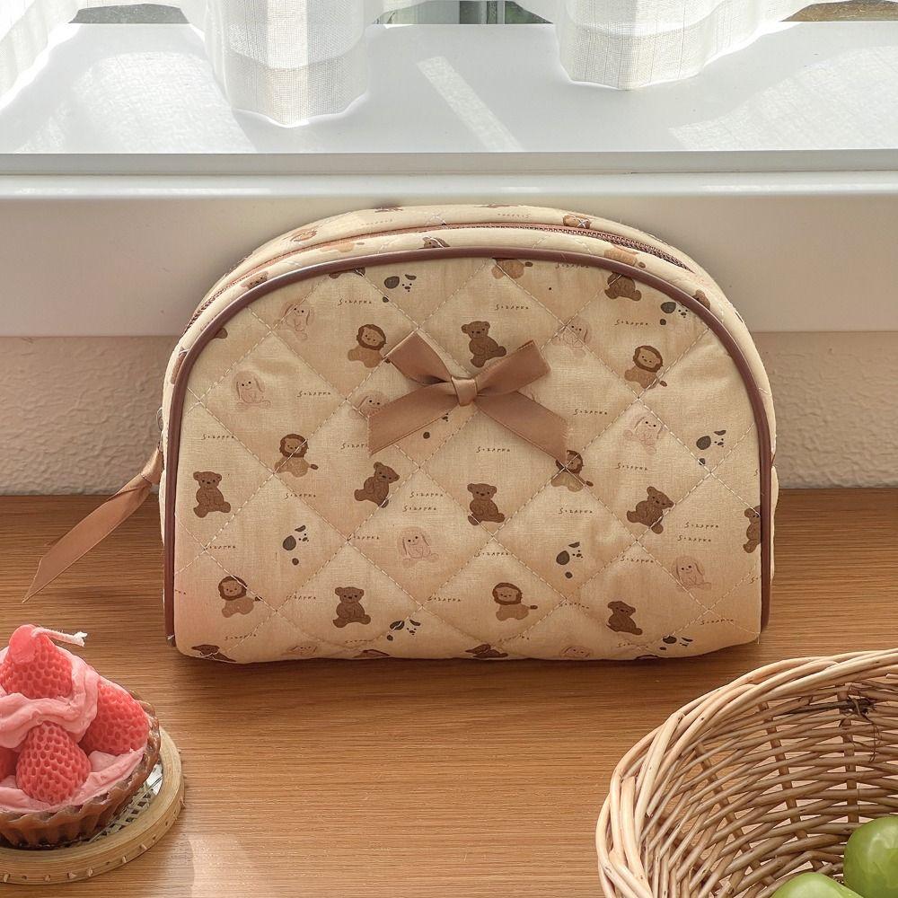 Portable Women's Cosmetic Bag Bear Pattern Travel Toiletry Bag Make Up Storage Bag  Household