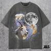 Mountain Goat Moon T-Shirt, Retro Wildlife Graphic Tee, Vintage Goat Shirt, Animal Lovers Gift, Oversized Unisex Top