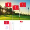 Golfs Putting Green Flags and Hole Cup Portable Golfs Flagstick Double-Sided Numbered Golfs Flags for Yard Backyard